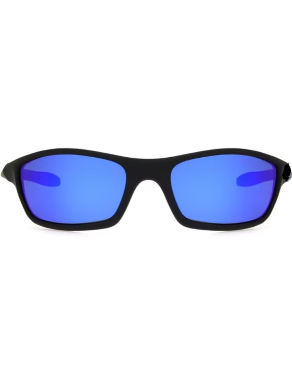 Foster Grants Men's All Terrain Blue Mirrored Polarize Wrap Sunglasses in Black